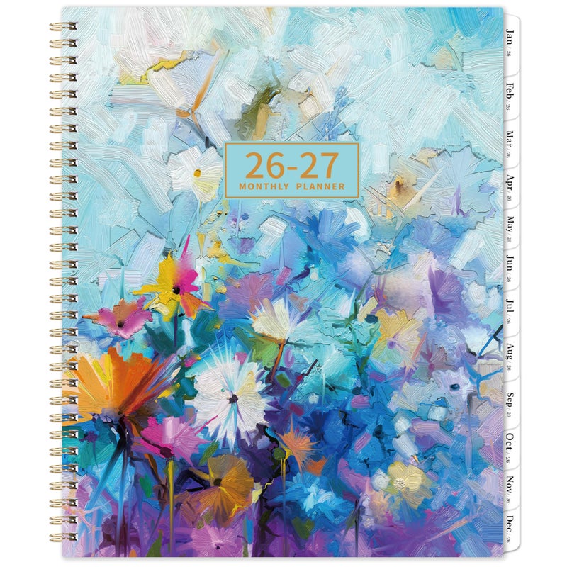 MaaIbok 2026-2027 Monthly Planner/Calendar - Jan. 2026 - Dec. 2027, 9 "" x 11 "", 2 Year Monthly Planner 2026-2027, Holidays, Month Tabs, Inner Pocket, Note Pages - Image 1